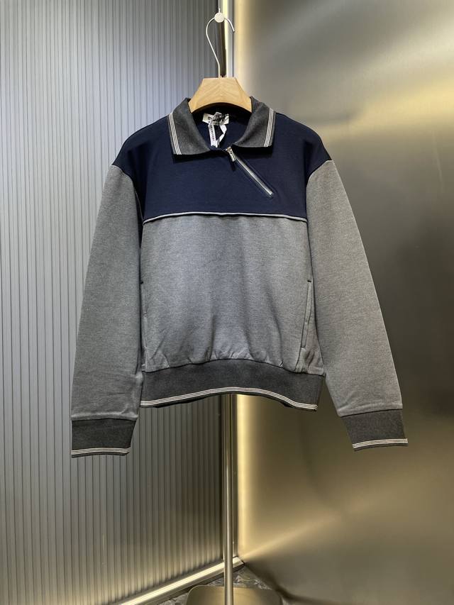 Miu Miu25Ss撞色长袖侧边拉链卫衣 正品25400购入开发 定制丝滑黏胶锦纶氨纶卫衣面料420克 扁机罗纹 进口刺绣 面料酵洗 定制1：1拉链 定制1：