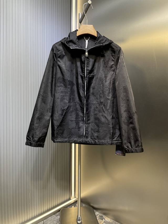 Louis Vuitton遛狗锦纶防风夹克 正品25100购入 定制尼龙提花面料280克 顺位裁剪 定制面料 定制1：1拉链 定制1：1鸡眼 定制1：1五金 定