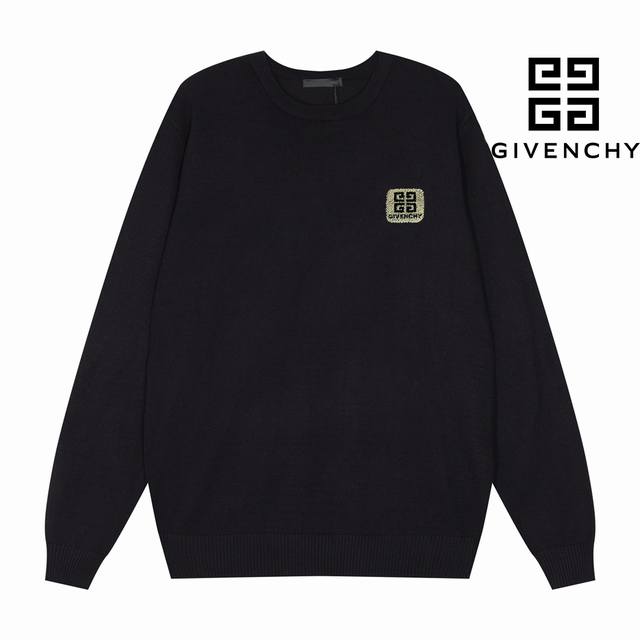 Givenchy 纪梵希三标齐全 经典专属标识徽标牙刷绣 Ss秋冬新款男士圆领毛衣，市场独家面料秋冬最新款男士圆领毛衣打底衫。经典黑白色，手感柔软细腻舒服，质感