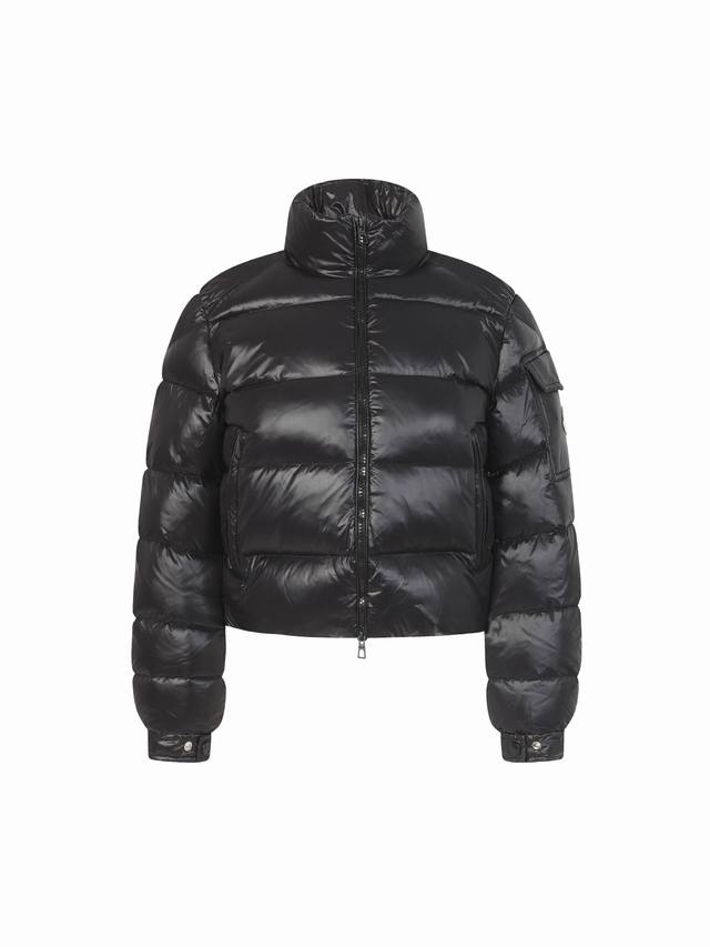 Moner 蒙口40 Etra女士短款鹅绒立领加厚面包羽绒服 95%欧标鹅颈绒填充.填充极致饱满.700+蓬松度.吊牌条码款号对应官网一致.吊牌内置Nfc电子感