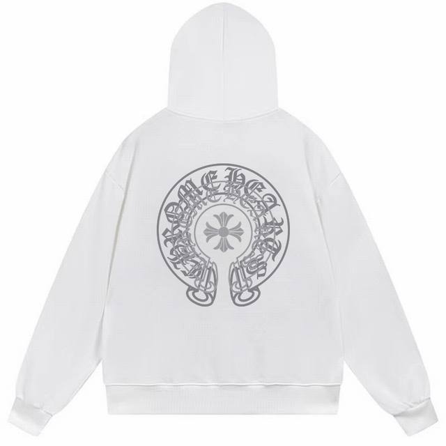 款号E26 -Chrome Hearts 克罗心印花连帽卫衣 市场独家款 -400克重高密度高品质 毛料柔软细腻亲肤 触感软糯丝滑 保暖性亲肤性极佳 -定织定染