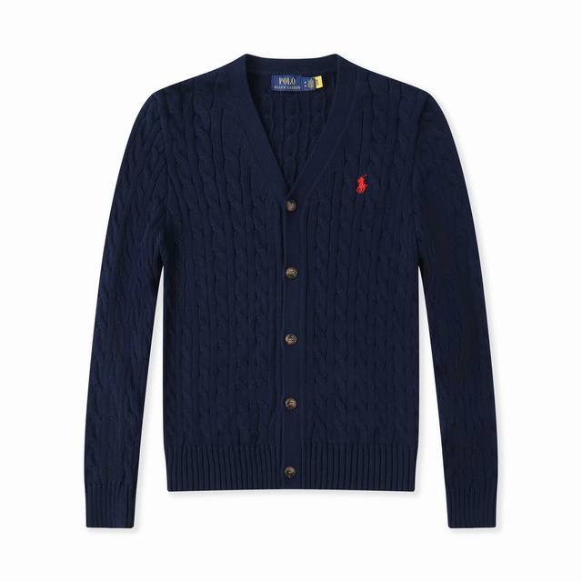 男款 货号：6020 拉夫劳伦Ralph Lauren Polo 男款小马开衫毛衣 纯棉 尺码：S-Xxl