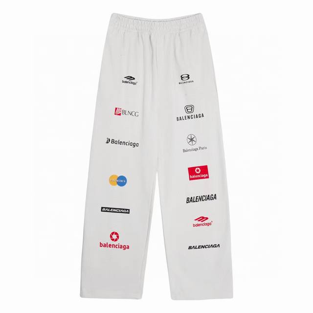 Blcg . 顶级版本 巴黎世家Top League Baggy Sweatpants 徽标集合运动长裤卫裤 面料：26S双纱+10S鱼鳞底 480克 中重卷绒