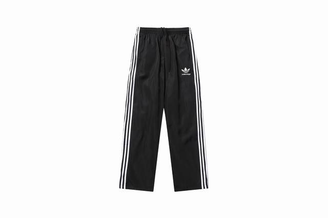 Blcg × Adidas. 23 Spring阿迪达斯合作款三叶草徽标绣花直筒运动裤 S M L