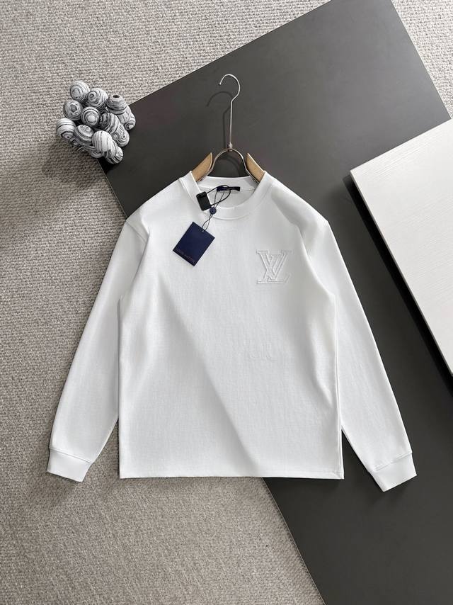 Louis Vuitton* 市场独家品质 爆款 2025秋款长T上新 原高版本 路易威登 面料采用380克高密纯棉定制面料 不变形 不缩水 立体垂感爆表 工艺