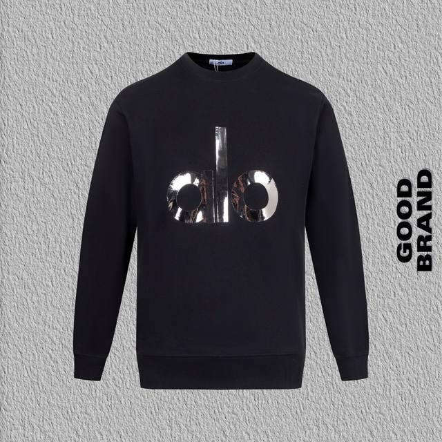 款号B104 Alo烫金字母圆领卫衣 官网专柜一致卫衣 面料采用420克双股双纱同缸毛圈 2×2纯棉高弹精品螺纹不变形 进口机器热压经典字母工艺 网红热门款百搭