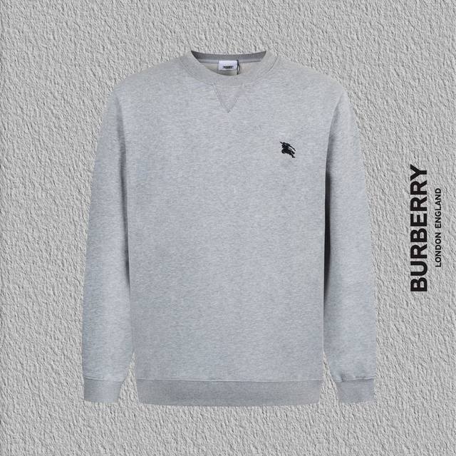 款号B50 巴宝莉小标刺绣字母圆领卫衣 Burberry专柜一致卫衣 面料采用420克双股双纱同缸毛圈 2×2纯棉高弹精品螺纹不变形 进口机器精品饱满刺绣小标工