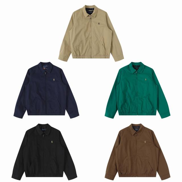 R25 Ralph Lauren 拉夫劳伦 五色经典男女同款老干部拉链夹克外套Rl12168 易梦玲同款 货号:Rl12168 众多穿搭博主上身推荐， 哈林顿夹