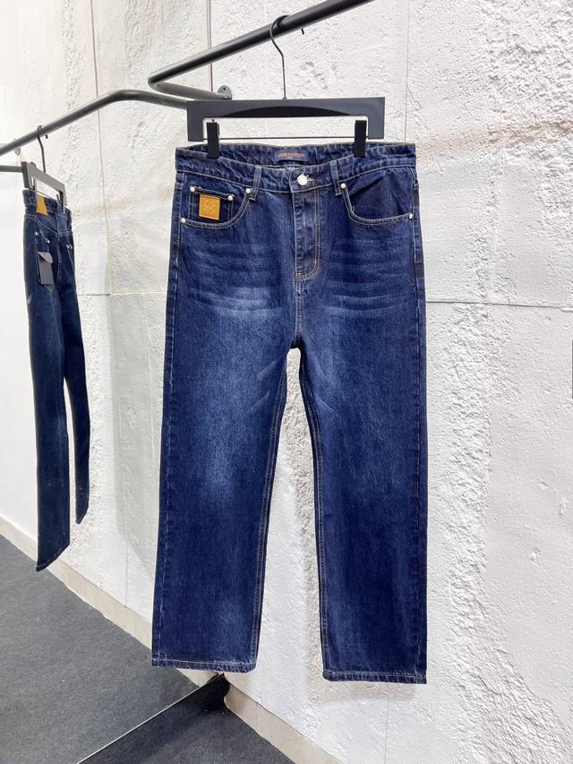 款号：H989 Louis Vuitton & 路易威登 Ss25 纯色单排扣长牛仔裤子 魏大勋 等众明星同款 原版五金辅料水洗等吊卡，购原厂，还原度高，欢迎随