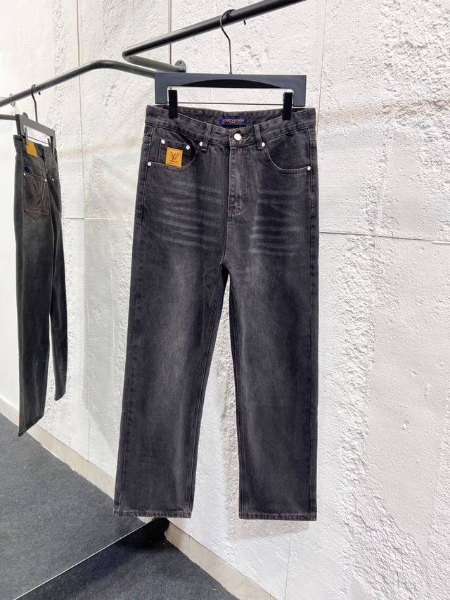 款号：H988 Louis Vuitton & 路易威登 Ss25 纯色单排扣长牛仔裤子 魏大勋 等众明星同款 原版五金辅料水洗等吊卡，购原厂，还原度高，欢迎随