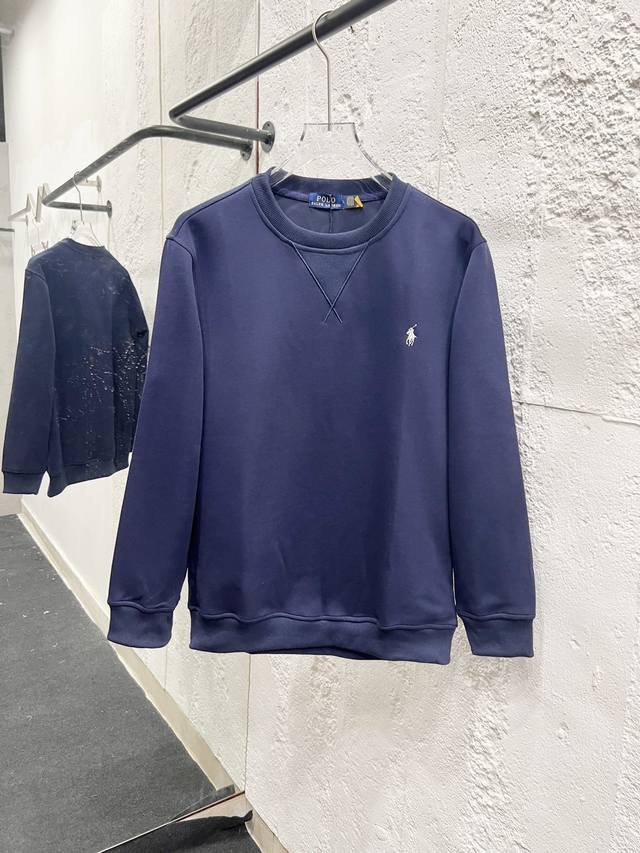 款号：T53 Ralph Lauren拉夫劳伦 圆领小马标刺绣卫衣 纯棉面料 Colour：藏青色 Size：M-105-120斤 L-120-135斤 Xl-