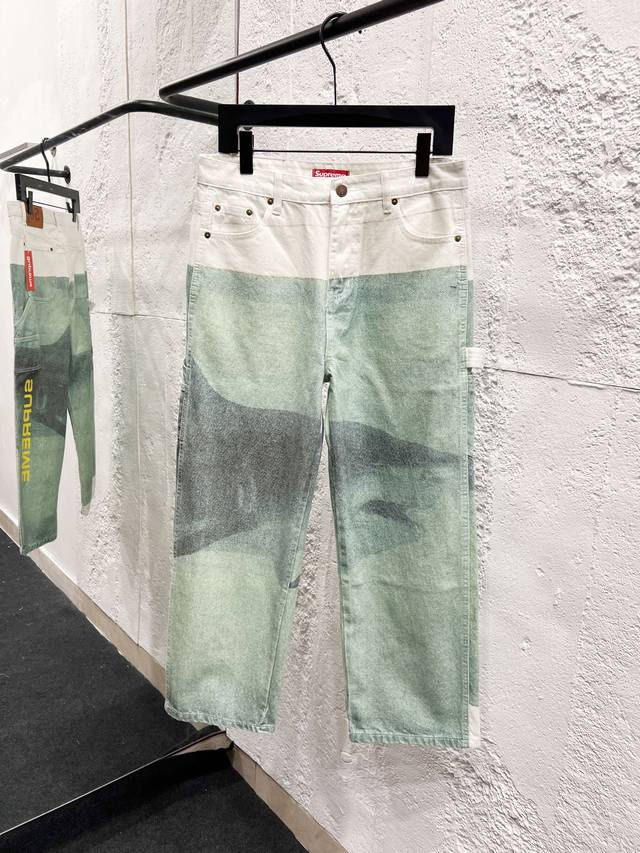 款号：H939 Supreme Damien Hirst 联名款 Week1 Painter Jea 动物印花图案宽松休闲美式潮流休闲裤 男女同款顶级天花板品质