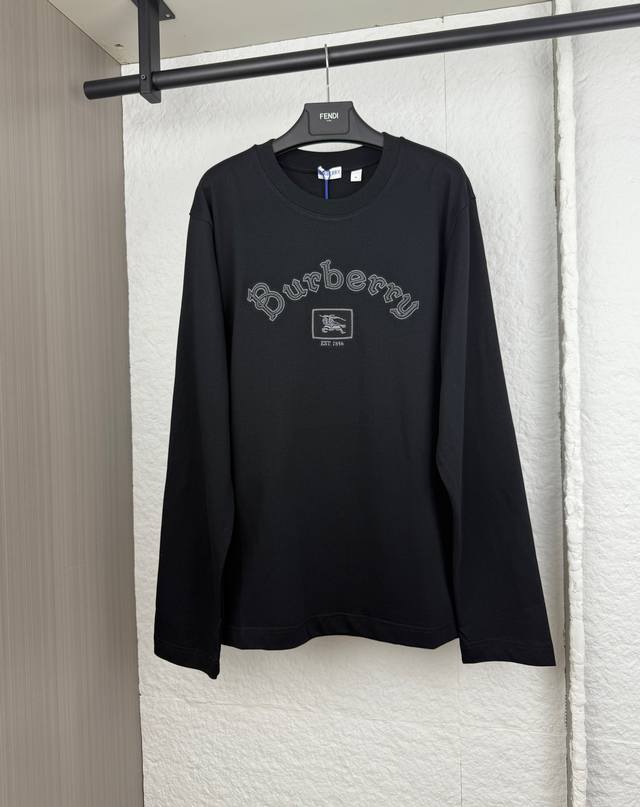 Bbr巴宝莉字母刺绣T恤长袖 S M L Xl