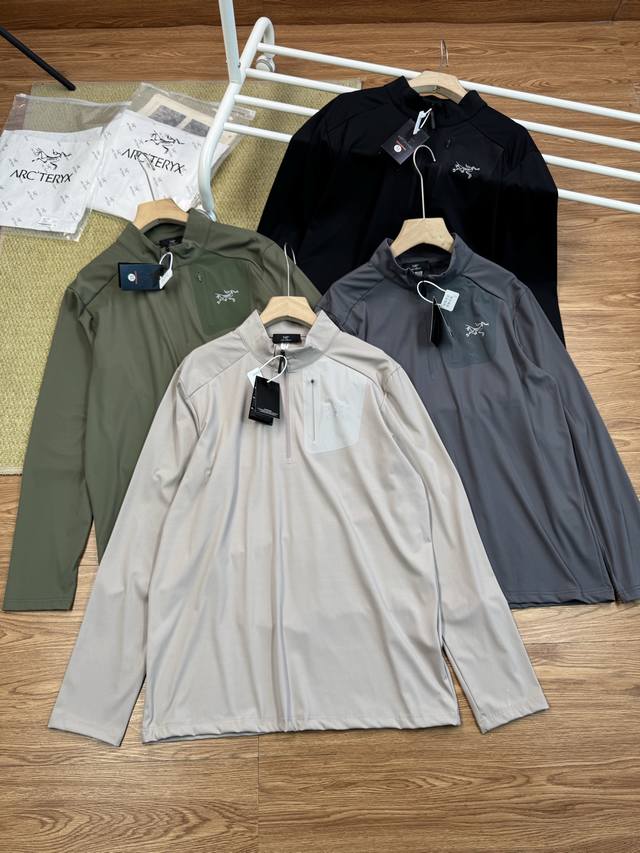 上新 Arcteryx 始祖鸟25Ss春秋新品休闲纯色户外运动透气立领套头长袖，四色可选，经典百搭永不过时系列，绝佳出行穿搭必备百搭单品， 热爱户外运动的你，一