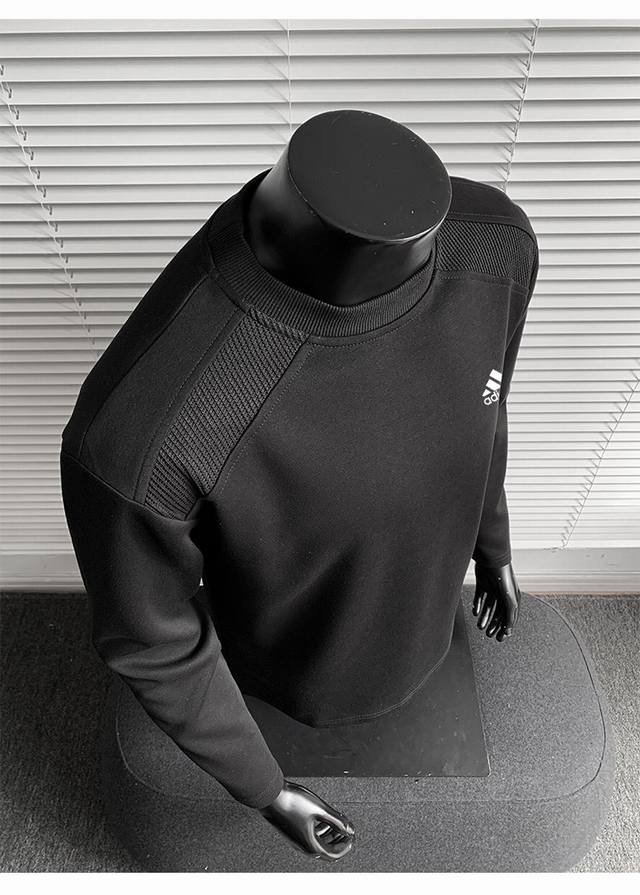 高品质阿迪达斯25Ss秋季二翻领卫衣长袖T恤衫男装外套 衣服版型宽松 细节完美 梭织面料耐磨耐脏 立体裁剪宽松版型 立体硅胶标反复水洗不会开裂脱落 男女同款情侣