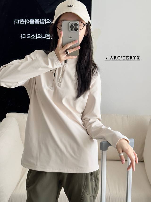 象牙白 '始祖鸟 情侣款 拉绒半拉链卫衣 Cleanfit｜低调、内敛、成熟 夏天靠身材 冬天靠衣品～ 玩转得体穿搭还是要看家 给友友们做了拉绒材质 一衣穿三季