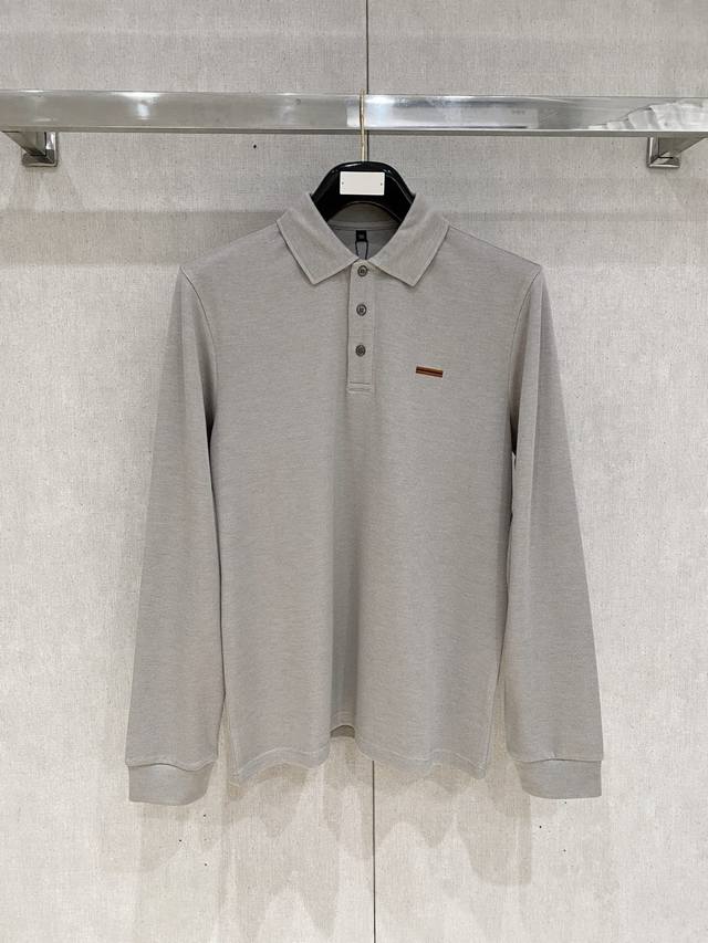 开春新品 杰尼亚 混羊毛 面料 独家专供新款原单男士Polo长袖高端定制 高版本 时尚百搭爆款原版进口纯棉面料 胸前Logo图案设计 手感超柔软细腻 穿着亲肤舒