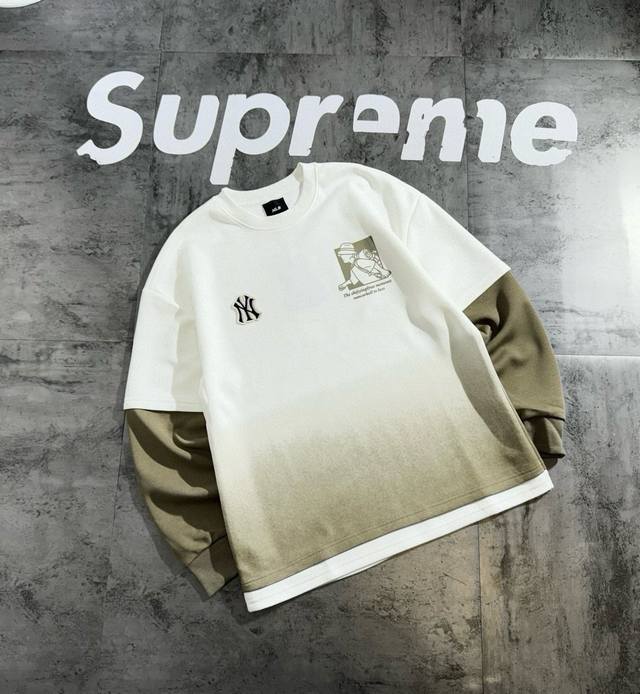 Mlb秋系列情侣卫衣 面料采用健康布面料 舒适细腻 透气 抗皱 重工拼色激光切割工艺 刺绣立体饱满 高弹高密度 不缩水 品质保证 情侣款