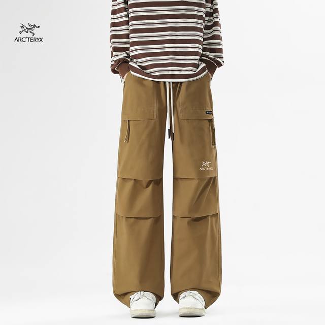 Arcteryx始祖鸟海外版25Ss新款三色高品质宽松针织直筒工装休闲长裤 裤子版型宽松 细节完美 纯棉面料耐磨耐脏 立体裁剪宽松版型 进口立体硅胶标反复水洗不