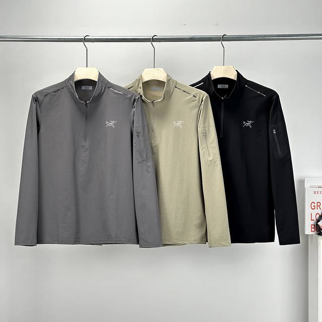 供 始祖鸟新款半拉链 四面高弹高品质 多层次叠穿 健身运动高弹力单型上衣！ 春季轻盈款半拉链打底衫！面料高品质内搭！健身运动 排汗速干 适合出行旅游度假 极致收