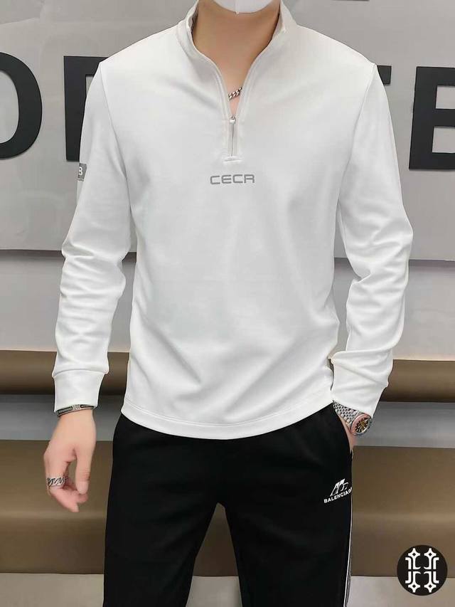 Guc*I 古*奇 2025年秋冬新款男士半拉链套头卫衣。专柜同步发售。高级定制品牌面料，穿上瞬间重回时髦霸气，又是活力满满的状态！修身的剪裁体现出我们完美的体