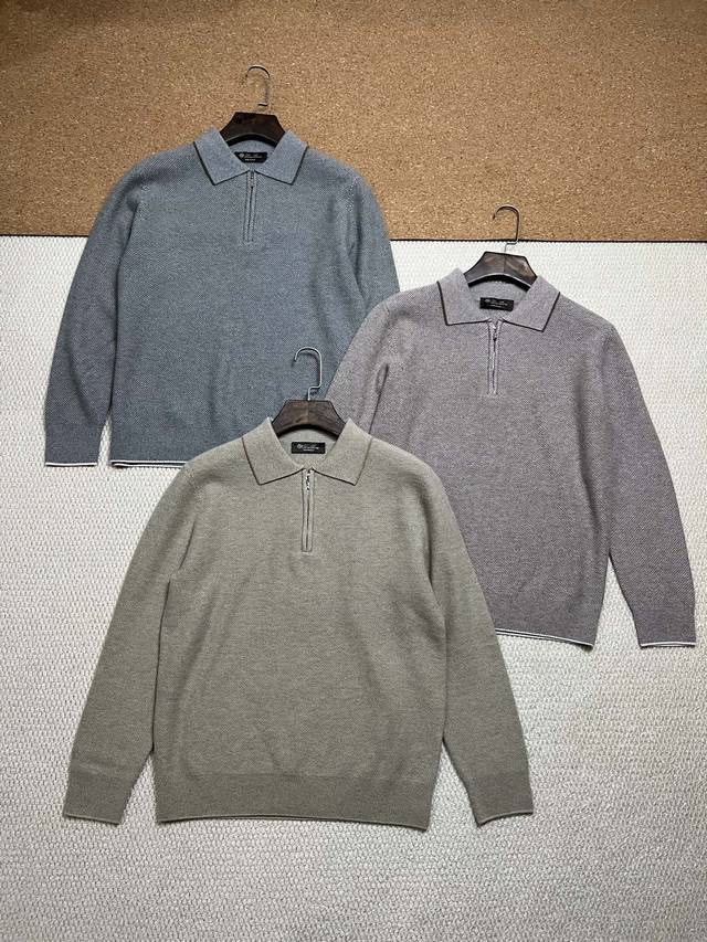 Sg L*Ro Pi*Na秋冬新款翻领羊毛衫，羊绒羊毛混纺纱线，保暖性佳，蓬松柔软，加倍呵护肌肤，给你轻如无物的穿着感体验。高品质天然纤维，保障高品质生活。特殊