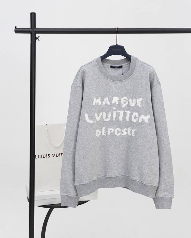 顶级版本.官网品质 Louis Vuitton*路易威登 Lv 字母刺绣Nigo系列圆领卫衣 面料：采用380克双股鱼鳞毛圈，搭配420克配套双纱螺纹。新疆棉定