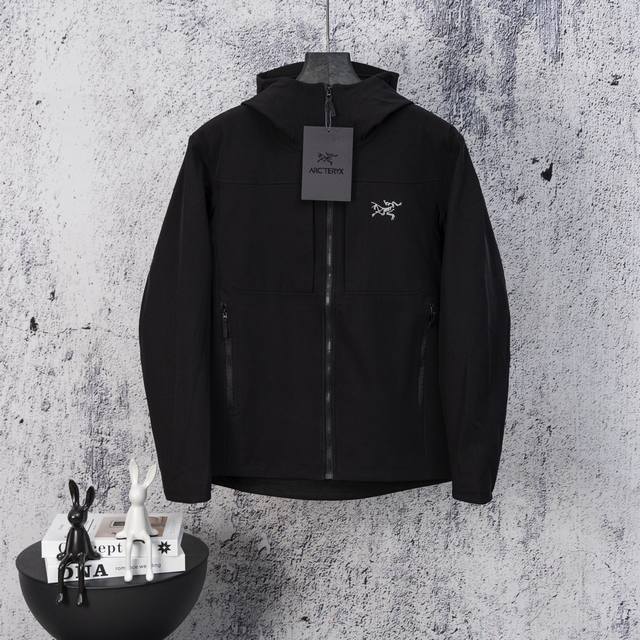 市场最高版本全压胶始祖鸟Gamma Mx Hoody纯色保暖抓绒软壳连帽外套 原版一比一打版！不要拿其他次货来比较！！ -Arcteryx Gamma Mx始祖
