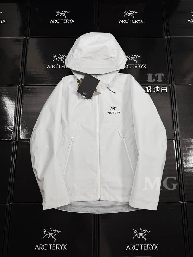 新配色极地白 顶级版本 Arc‘Teryx Beta Lt Gore-Tex Jacket-Men's始祖鸟户外防水硬壳全压胶冲锋衣夹克外套 -Yb四次压胶工艺
