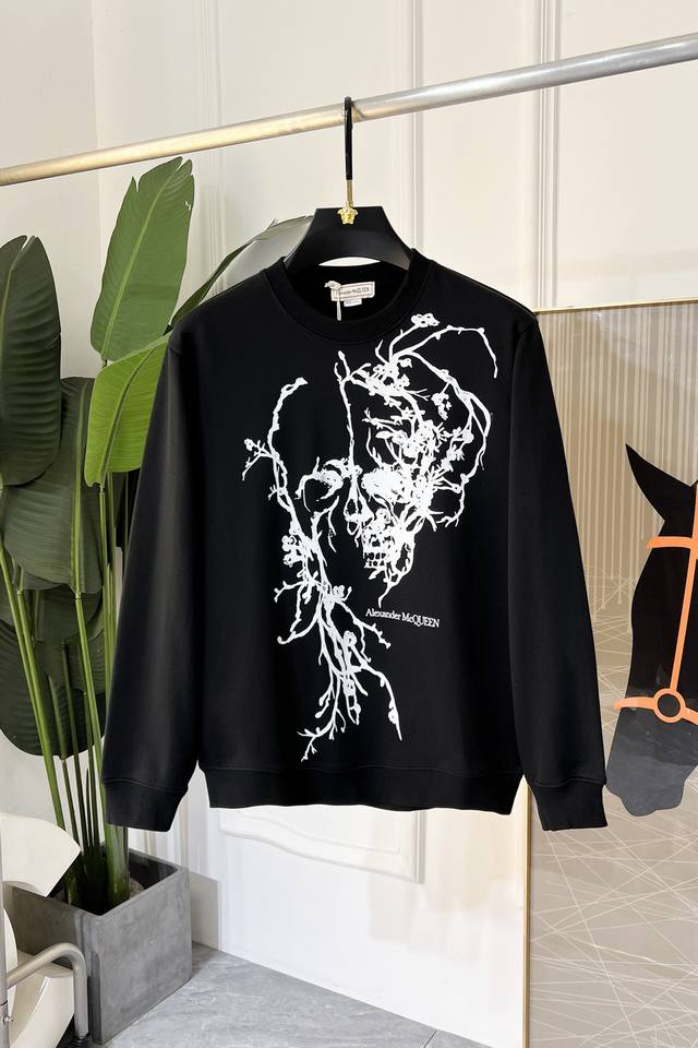 年后退换 麦昆 早秋新款原单男士卫衣 官网款 时尚百搭爆款Os宽松偏大版型狠货 高端定制 高版本立体刺绣Logo图案设计 原版进口420克双股100%纯棉面料