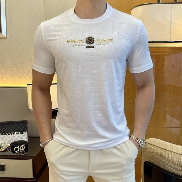 A玛尼 2025Ss春夏精品短袖T恤 官网同步 高端品质 定制进口双丝光棉面料，顶级大厂工艺制作，时尚大牌元素Logo设计，手感柔软细腻 穿着亲肤舒适 百搭休闲