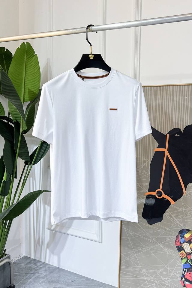 杰尼娅 2025Ss蛇年贺岁款春夏精品短袖T恤 官网同步 高端品质 定制顶级丝光棉面料，顶级大厂1:1制作，时尚大牌重工艺Logo设计，手感柔软细腻 穿着亲肤舒