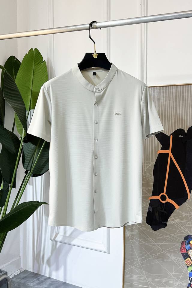 Boss- 2025Ss时尚大爆款精品衬衫，贸易公司渠道货，品相完美如斯，属于入柜级别，可预见性的爆款，高级定制进口高级棉混纺面料，大师级剪裁，质感无敌，亲肤性