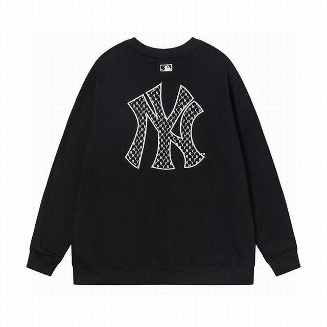 加绒款卫衣 031# 韩国Mlb 秋冬新款男女圆领Ny印绣花时尚加绒圆领卫衣 颜色：黑色 奶白 尺码：S M L Xl Xx