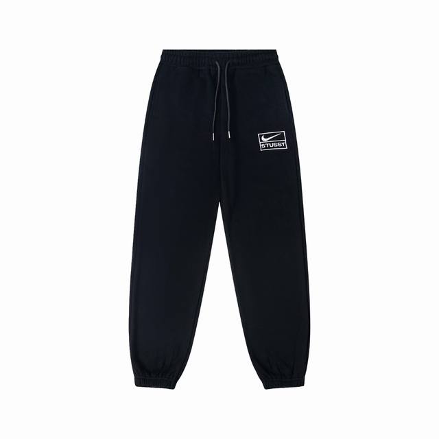 Xy8907# 重磅高品质 区别市场通货 斯图西 Nike X Stussy 联名款 纯色Logo刺绣运动裤 男女同款 颜色：黑色 灰色 尺码：S M L Xl