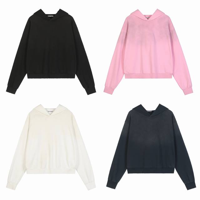 款号Ac02 Acne Studio 喷色洗水做旧插手袋连帽卫衣