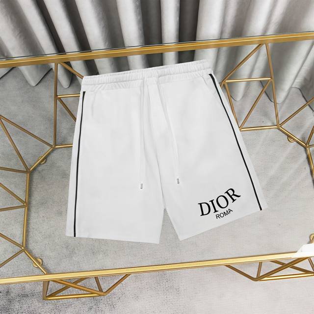 Dior 迪奥印花纯棉短裤卫裤五分裤 1:1对版面料380克毛圈高克重百分百纯棉 提前做过预缩水1×1双纱洗一辈子都不会变形的 男女同款 官网细节 字母Logo