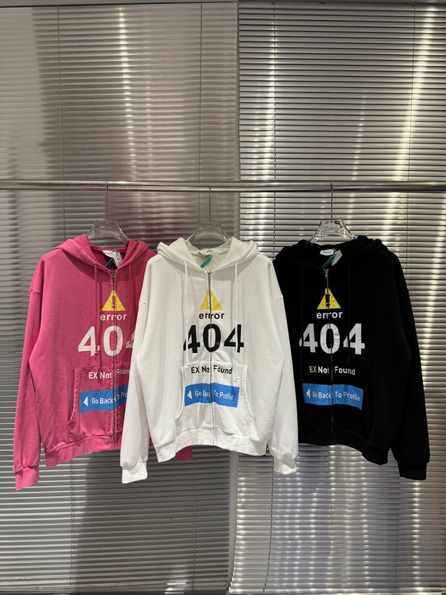 Grailz 2025Fw新款水洗印花做旧开衫宽松连帽卫衣外套 款号：242-7 颜色：白色 做旧红色 黑色 码数：1码 2码 3码 高版本440G面料 经多次