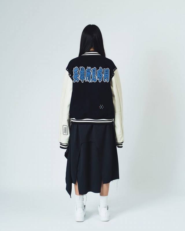 Broken Moon美式秋冬重工刺绣钉珠棒球服夹棉夹克潮牌外套 款号：255-5 码数：M-Xl