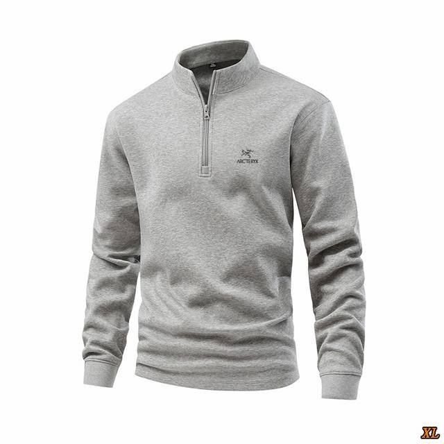 Arc’Teryx始祖鸟 独家实拍上新秋季高品质立领半开衫纯色秋冬季长袖T恤打底衫宽松上衣长袖T恤Polo衫，本季主打，货源充足，放心主推，高端品质，经典设计，