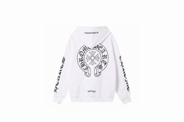 A～11 克罗心连帽卫衣拉链外套男女同款。釆用420克毛圈纯棉面料。定制五金拉链。黑白S-Xl