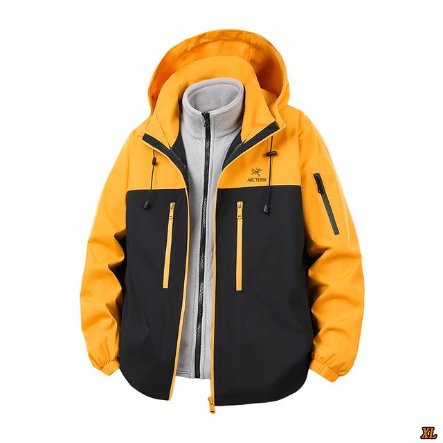 Arc’Teryx始祖鸟 独家实拍上新冬季高品质摇粒绒内胆登山服徒步旅行防风防水拼接连帽三合一冲锋衣，本季主打，货源充足，放心主推，高端品质，经典设计，做工出色