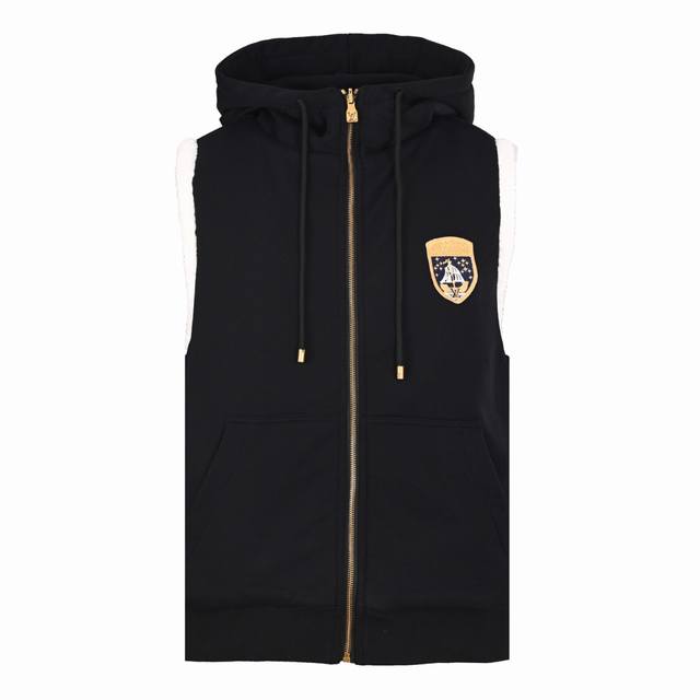 Louis Vuitton Lv 羊羔毛泰迪双面穿马甲 面料A黑色卫衣布，340克面料，成分100棉，面料B毛毛布，成分100% 聚酯纤维，克重600克，毛量充