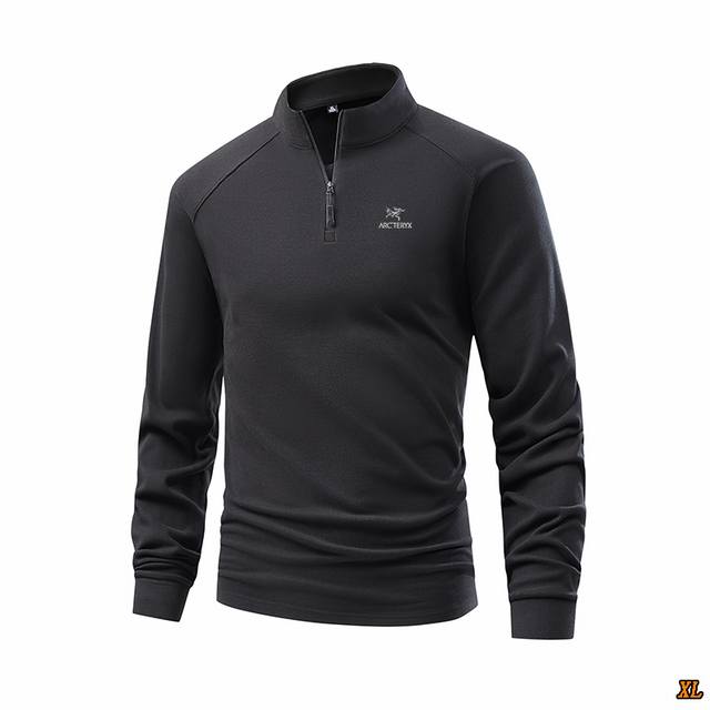 Arc’Teryx始祖鸟 独家实拍上新秋季高品质立领半开衫纯色长袖T恤打底衫宽松上衣长袖卫衣T恤，本季主打，货源充足，放心主推，高端品质，经典设计，做工出色，经