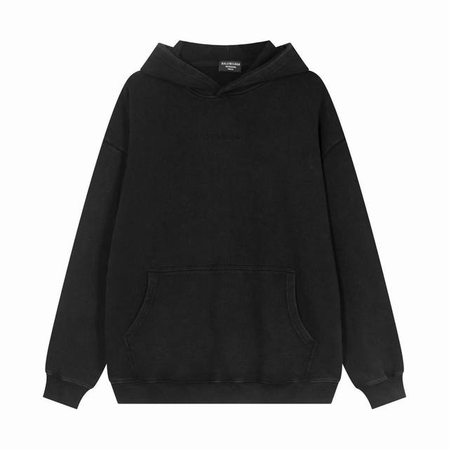 价格P： 一首起批.散单+10 巴黎世家爆款洗水刺绣Logo连帽卫衣男女上衣套头卫衣毛圈卫衣，细节按照原版本一比一复刻， 采用420克毛圈面料，高品质绣花工艺，