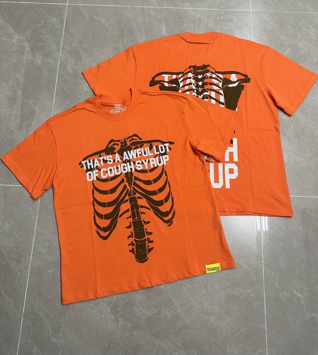 262#橙色 藤紫 木头绿｜ That's A Awful Lot Of Cough Syrup 现货实拍 美式简约 潮牌宽松休闲T恤 面料 Fabric :3