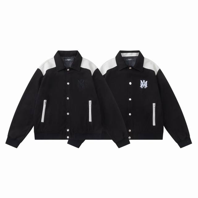 7202# Amiri刺绣Logo,颜色：黑色黑绣花，黑色白绣花。尺码：S M L Xl