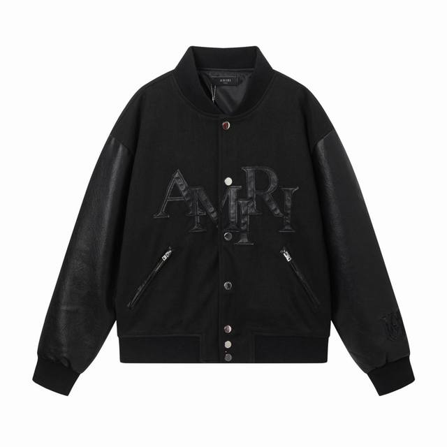 7158# Amiri贴皮刺绣Logo,颜色：黑色，尺码：S M L Xl