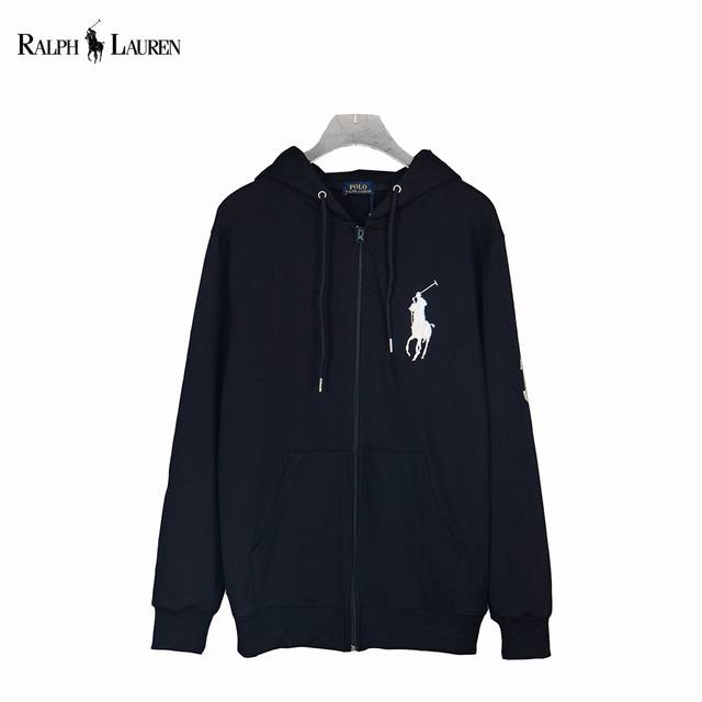Ralphlauren 拉夫劳伦大标刺绣Polo连帽外套 秋冬人手一件的卫衣来了 怎么穿搭都随意！！ 这款连帽运动衫饰有代表Ralph Lauren 简约风格