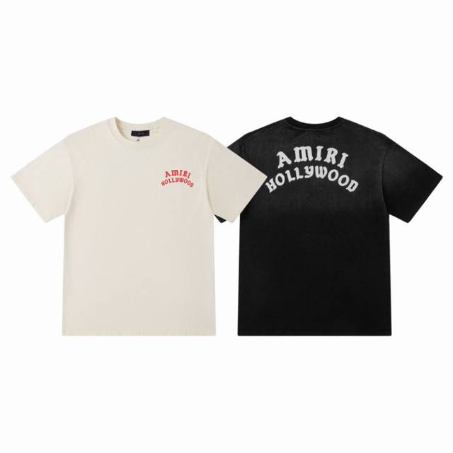 8063# ,Amiri经典印花Logo,颜色：黑色，杏色，尺码：S M L Xl